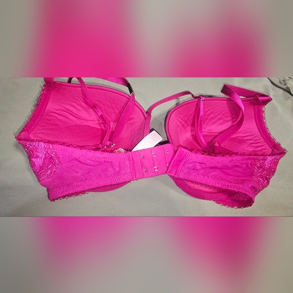 Victoria's Secret very sexy push up Bra New With Tags 32DD magenta Strappy - Picture 2 of 6
